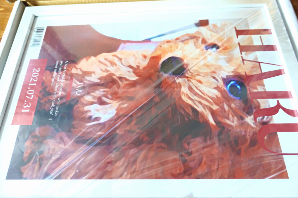 くらしマグネットの「写真からつくるペットの似顔絵アートポスター」トイプードル レビュー