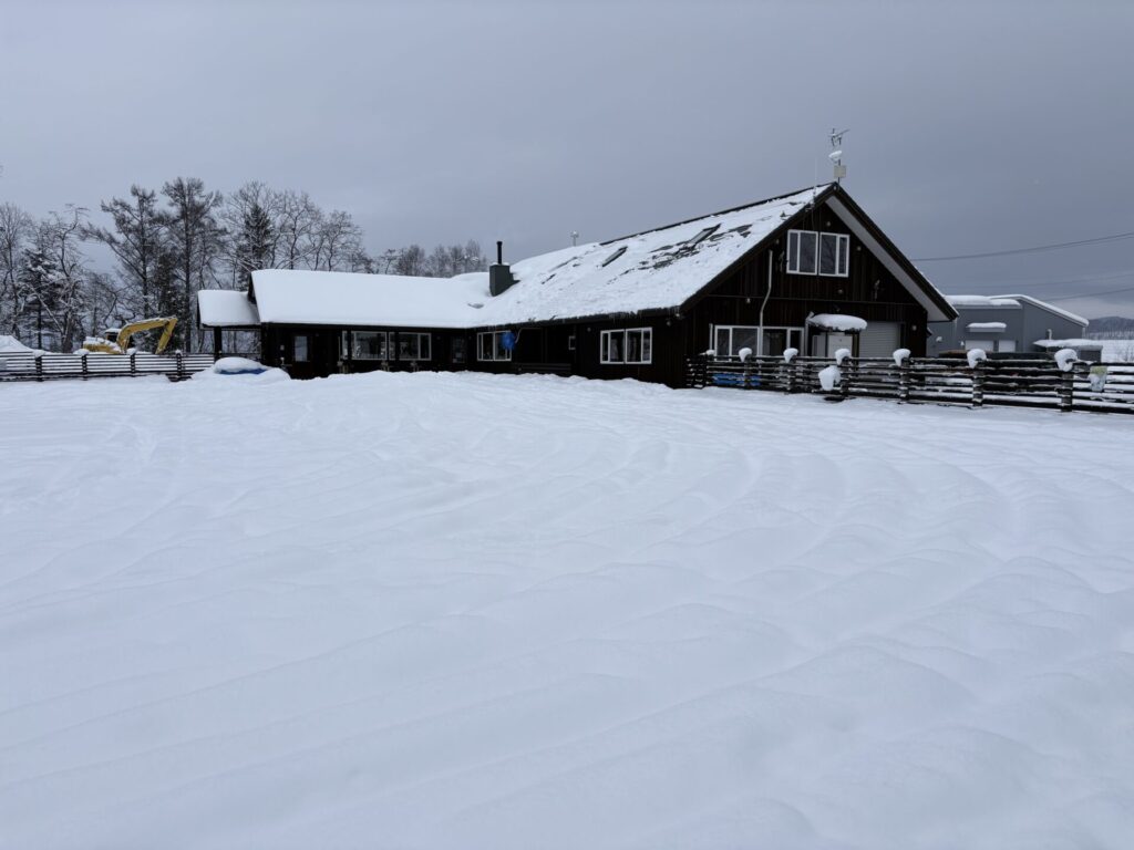 鹿肉レストラン 山恵 ドッグラン 冬